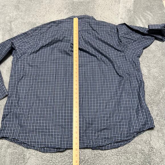 Duluth Trading WrinkleFighter Shirt Mens 3XL Plaid Blue Long Sleeve - Picture 4 of 7